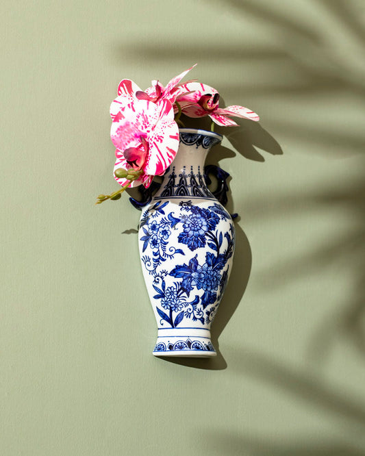 Classic Ming White & Blue Wall Vase