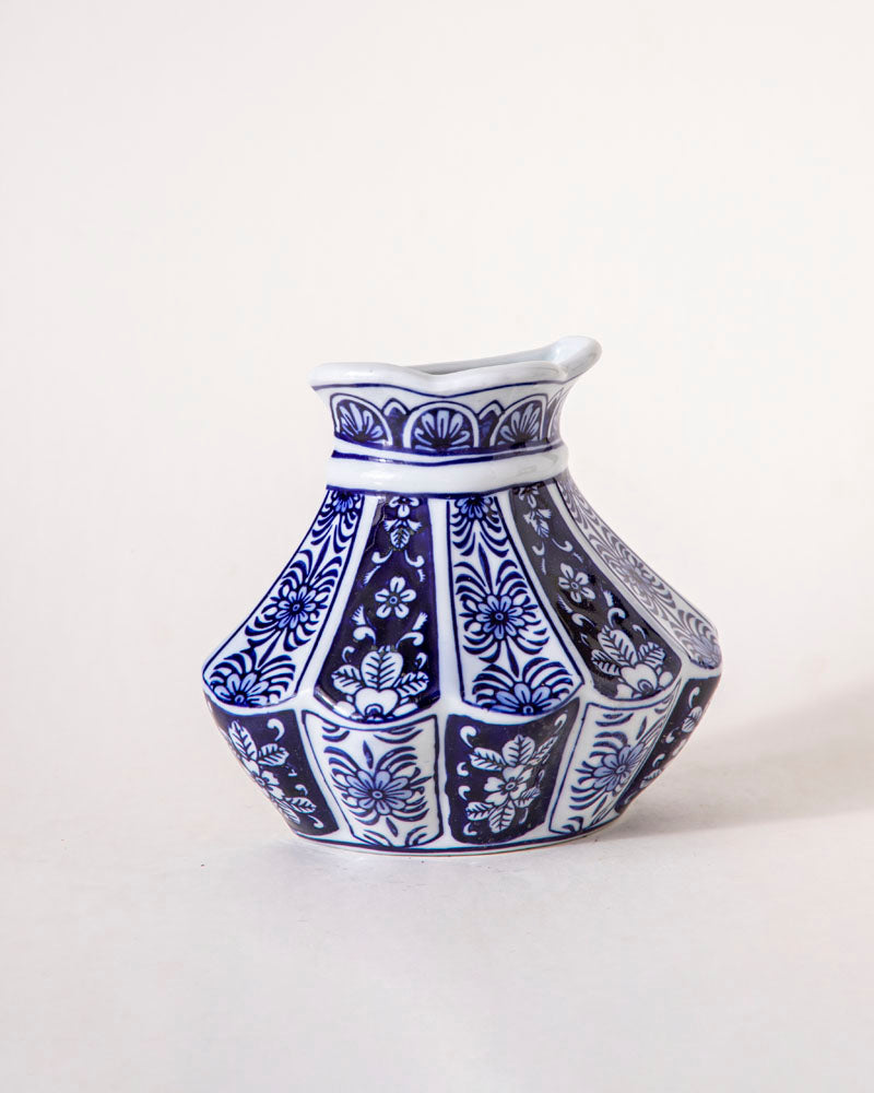 Floral Harmony Blue & White Wall Vase